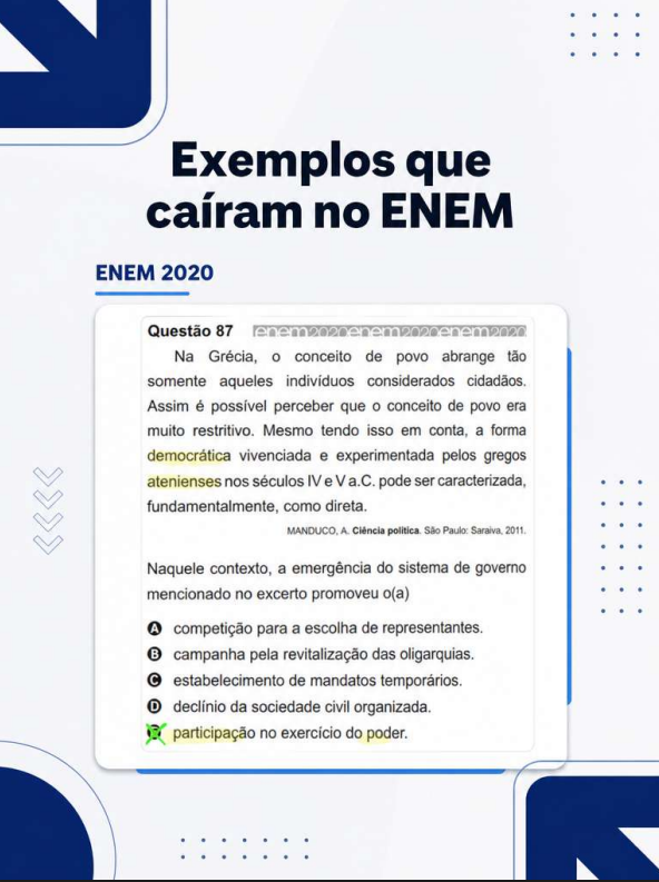 Exemplo de questão do ENEM 2020 resolvida